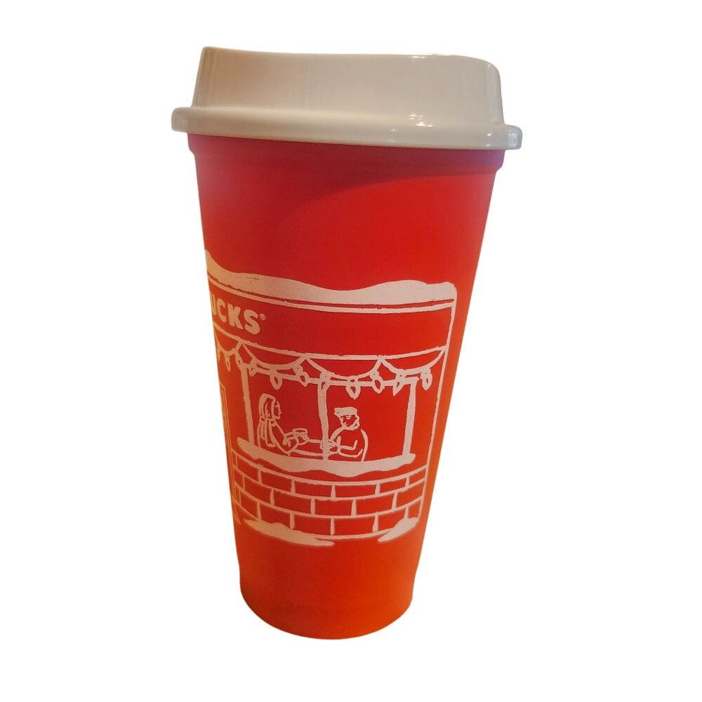 Starbucks 2025 Limited Edition Reusable Red Cup 12 oz Hot Cold With Lid New - Picture 3 of 5